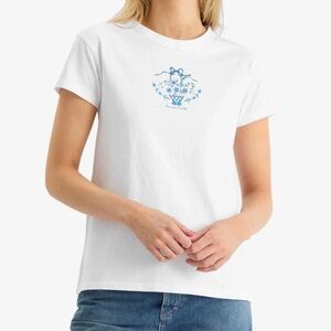 Damson Madder Shrunken Flower Basket Tee Women 18 (US14) Organic Cotton NWT